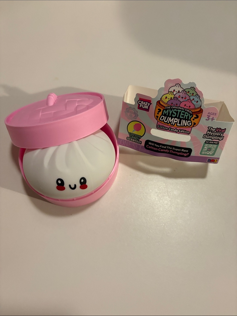 RMS Crazy Fun Mystery Dumpling Cotton Candy Edition White Squishy 🥟🤍